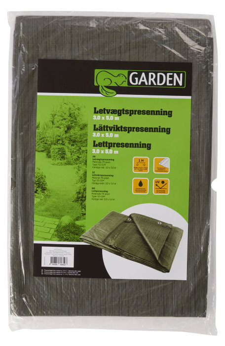 Presenning Grön 3 x 5 m